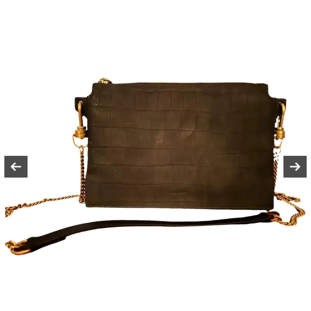 All Saints Dark Brown Crossbody Bag